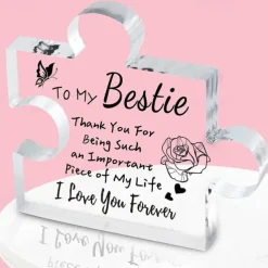 1pc, Gifts For Women, Engraved Puzzle Acrylic Plaque 3.94 X 3.94 Inch (About 10 X 10 Cm), Birthday Gifts For Women Friendship, Friendship Gifts For Women Men Girls Her, Gifts For Good Friends.