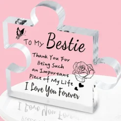 1pc, Gifts For Women, Engraved Puzzle Acrylic Plaque 3.94 X 3.94 Inch (About 10 X 10 Cm), Birthday Gifts For Women Friendship, Friendship Gifts For Women Men Girls Her, Gifts For Good Friends.
