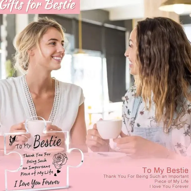 1pc, Gifts For Women, Engraved Puzzle Acrylic Plaque 3.94 X 3.94 Inch (About 10 X 10 Cm), Birthday Gifts For Women Friendship, Friendship Gifts For Women Men Girls Her, Gifts For Good Friends.