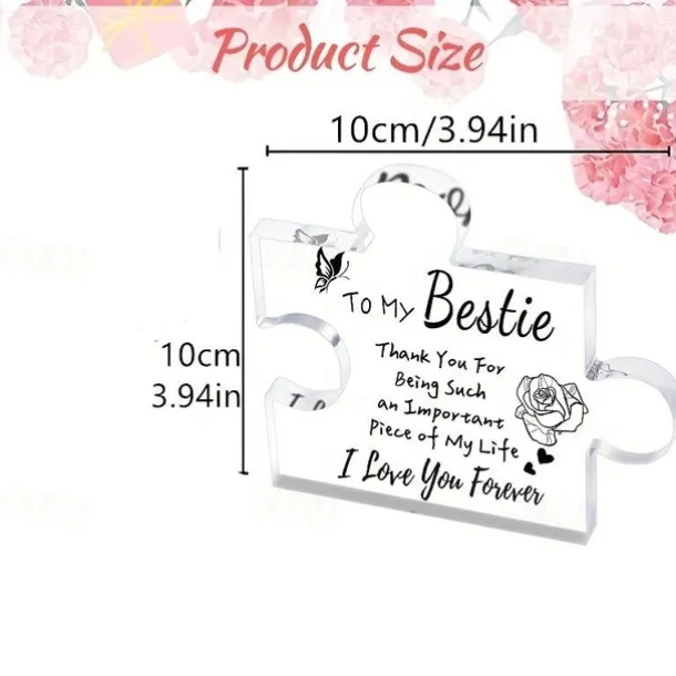 1pc, Gifts For Women, Engraved Puzzle Acrylic Plaque 3.94 X 3.94 Inch (About 10 X 10 Cm), Birthday Gifts For Women Friendship, Friendship Gifts For Women Men Girls Her, Gifts For Good Friends.