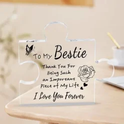 1pc, Gifts For Women, Engraved Puzzle Acrylic Plaque 3.94 X 3.94 Inch (About 10 X 10 Cm), Birthday Gifts For Women Friendship, Friendship Gifts For Women Men Girls Her, Gifts For Good Friends.