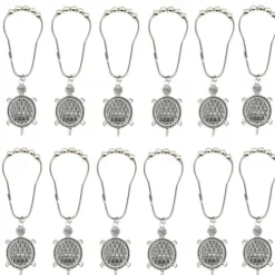1pc Golden Sea Turtle Shower Curtain Hooks With Ball Bearings, Turtle-shaped Curtain Tiebacks, Shower Curtain Hooks For Bathroom Accessories