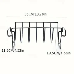 1pc Grill Bbq Rib Rack Holder Steak Barbecue Stand Roast Holder Toast Rack Fish Skewers Outdoor Barbecue Rack Picnic Rack Rib Stand Outdoor Bbq Stainless Steel Lamb Chops Beef Ribs