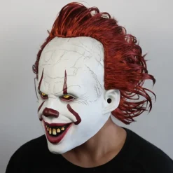 1pc Halloween Horror Clown Back To The Soul Mask Makeup Joker Headgear Cos Dress Up Props Anime Cosplay Funny Surprise Accessories