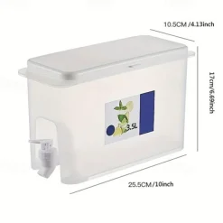 1pc, Heavy Duty Beverage Dispenser - 3.5L/118oz Plastic Water Dispenser for Parties, Weddings, and Summer Drinks - Heat Resistant and Perfect for Kitchen and Home Use - Ideal Birthday Gift