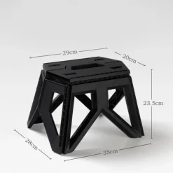 1Pc Heavy Duty Folding Stool Collapsible Stool Thick Plastic, Portable & Easy Carry for Camping & Outdoor Use