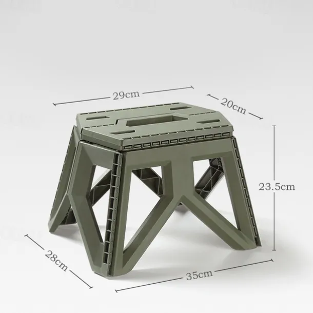 1Pc Heavy Duty Folding Stool Collapsible Stool Thick Plastic, Portable & Easy Carry for Camping & Outdoor Use