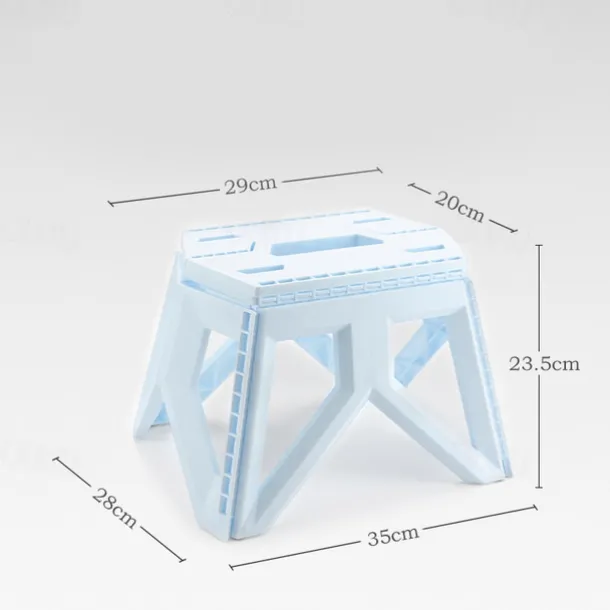 1Pc Heavy Duty Folding Stool Collapsible Stool Thick Plastic, Portable & Easy Carry for Camping & Outdoor Use