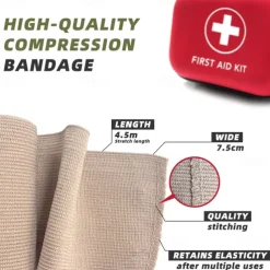 1pc High Elastic Bandage, Comfortable Emergency Bandage for First Aid, Outdoor Emergency Rescue, Wound Care