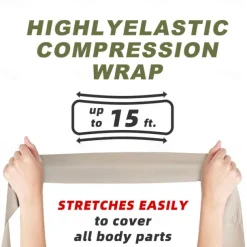 1pc High Elastic Bandage, Comfortable Emergency Bandage for First Aid, Outdoor Emergency Rescue, Wound Care