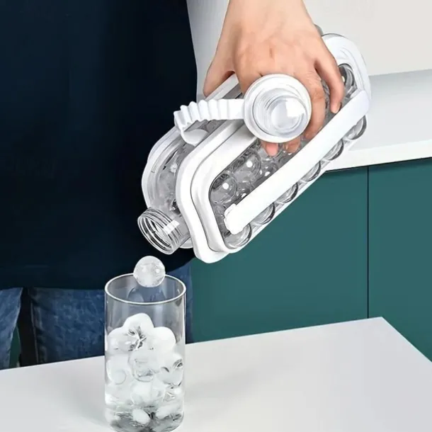 1pc Ice Ball Maker Kettle Kitchen Bar Accessories Gadgets Creative Ice Cube Mold 2 In 1 Multifunctional Container Pot