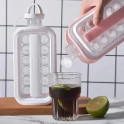 1pc Ice Ball Maker Kettle Kitchen Bar Accessories Gadgets Creative Ice Cube Mold 2 In 1 Multifunctional Container Pot