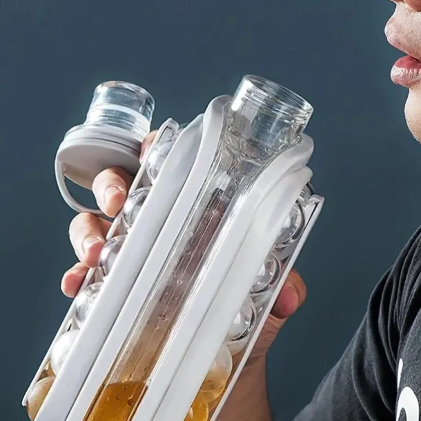 1pc Ice Ball Maker Kettle Kitchen Bar Accessories Gadgets Creative Ice Cube Mold 2 In 1 Multifunctional Container Pot