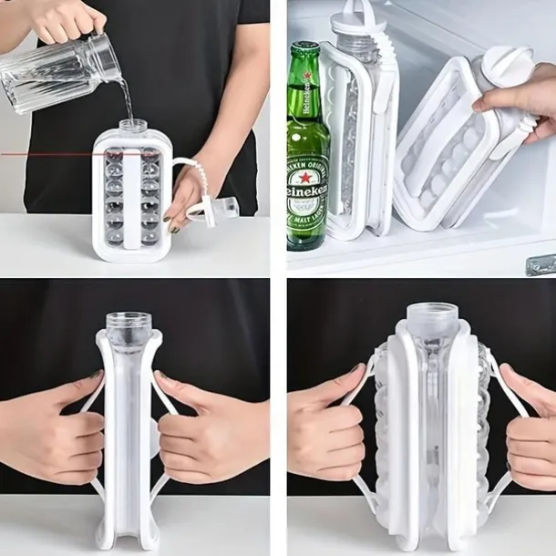 1pc Ice Ball Maker Kettle Kitchen Bar Accessories Gadgets Creative Ice Cube Mold 2 In 1 Multifunctional Container Pot