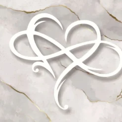 1pc Infinity Heart Black Metal Wall Art Heart-shaped Metal Wall Decor Love Sign Plaque Bedroom Ornaments For Home Wedding Indoor Outdoor Christmas Gifts