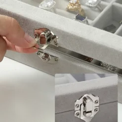 1PC Large Capacity Velvet Jewelry Box New Rings Necklaces Earrings Earrings Storage Box High-end Sense Organizing Box Dustproof Box