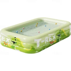 1pc Large Ocean Themed Inflatable Swimming Pool with Marine Life Design (Turtles, Clownfish, Seahorses) - No Electricity Needed, Easy Setup & Portable PVC Pool for Beach, Parties, Weddings, Music Fest