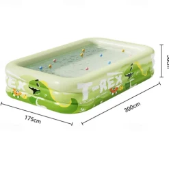 1pc Large Ocean Themed Inflatable Swimming Pool with Marine Life Design (Turtles, Clownfish, Seahorses) - No Electricity Needed, Easy Setup & Portable PVC Pool for Beach, Parties, Weddings, Music Fest