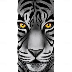 1PC Large Thick Bath Shower Towels 3D White Tiger Design Cotton Beach Towel for Women Men Travel Swimming Yoga Blanket