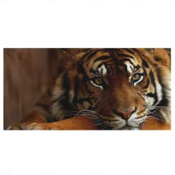 1PC Large Thick Bath Shower Towels 3D White Tiger Design Cotton Beach Towel for Women Men Travel Swimming Yoga Blanket