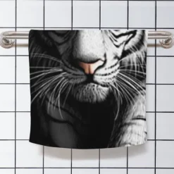 1PC Large Thick Bath Shower Towels 3D White Tiger Design Cotton Beach Towel for Women Men Travel Swimming Yoga Blanket