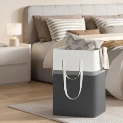 1PC Laundry Basket 75 Litre Upgraded Foldable Laundry Basket Waterproof Long And Short Handle Laundry Bag Can Be Carried By Hand Can Be Straddled On One Shoulder Easy To Transport And Clean Frees