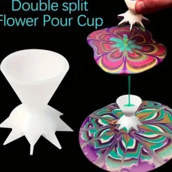 1pc 7-Leg Funnel Tiny Split Cup For Acrylic Paint Pouring DIY Flower Jewelry Making Pour Painting Supplies Practical Convenient Tool