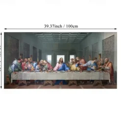 1PC Leonardo Da Vinci's The Last Supper Posters And Print Wall Art Canvas Painting Famous Painting Art For Living Room Cuadros Decor No Frame