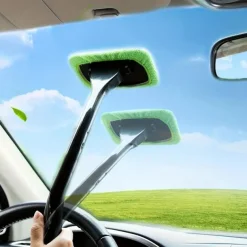 1pc, Long Handle Car Window Windshield Cleaner Brush Kit - Easy To Use Wipe Tool For Cleaning And Protecting Your Windshield - Car Window Brush.