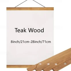 1pc Magnetic Wood Hanger Frame DIY, Teak Walnut Pine For Poster Photos Scrolls Picture Frames Canvas Prints Paintings, Artwork Magnet Frames Wall Art Home Decor