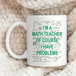 1pc Math Teacher Coffee Mug Ceramic Coffee Cups Water Cups Summer Winter Drinkware Birthday Gifts Holiday Gifts New Year Gifts Valentine's Day Gifts