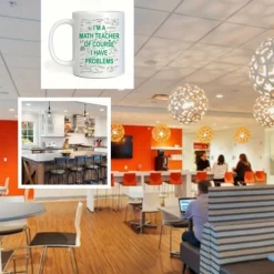 1pc Math Teacher Coffee Mug Ceramic Coffee Cups Water Cups Summer Winter Drinkware Birthday Gifts Holiday Gifts New Year Gifts Valentine's Day Gifts