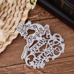 1pc Merry Christmas Letters Metal Die Cuts Merry Christmas Words Stencils Deer Cutting Dies Cut For Card Making Paper Dies Scrapbooking Supplies