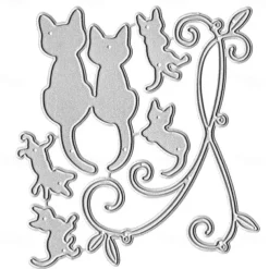 1pc Metal Cutting Dies Cut Mold Animal Cat Decoration Scrapbook Paper Craft Knife Mould Blade Punch Stencils