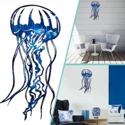 1pc Metal Fish Wall Decorative, Wall Art Tropical Fish Sculpture,Sailfish Metal Wrought Iron Silhouette Crafts Interior Wall Home Decor