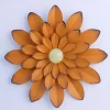 1pc Metal Flowers Wall Decor Flower Wall Sculpture, Hand-Painted Floral Sculpture, Metal Wall Art Hanging Wall Decor For Indoor Outdoor Home Office Bathroom Kitchen Bedroom Living Room Garden