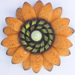 1pc Metal Flowers Wall Decor Flower Wall Sculpture, Hand-Painted Floral Sculpture, Metal Wall Art Hanging Wall Decor For Indoor Outdoor Home Office Bathroom Kitchen Bedroom Living Room Garden