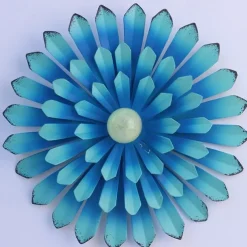 1pc Metal Flowers Wall Decor Flower Wall Sculpture, Hand-Painted Floral Sculpture, Metal Wall Art Hanging Wall Decor For Indoor Outdoor Home Office Bathroom Kitchen Bedroom Living Room Garden