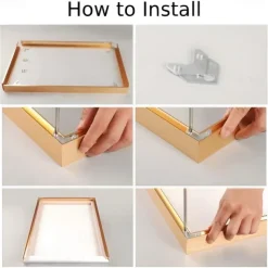 1pc Metal Frames Oil Painting Frames Black Picture Frame Poster Frames for Wall DIY Diamond Frame with Accessories