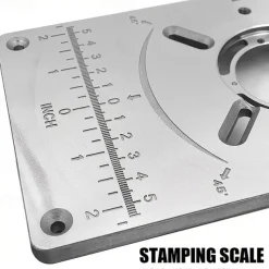 1pc Multifunctional Aluminium Router Table Insert Plate For Woodworking Benches, Router Plate, Wood Tools With Rings