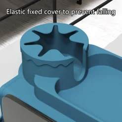 1pc Multifunctional Silicone Armrest Cup Holder Tray Non-Slip Sofa Armrest Tray with Cup Holder - Heat-Resistant Couch Coaster, Organizer with Side Pockets for Remotes, Phones, Books