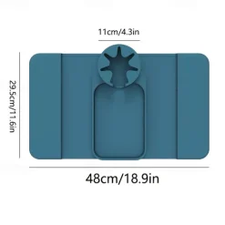 1pc Multifunctional Silicone Armrest Cup Holder Tray Non-Slip Sofa Armrest Tray with Cup Holder - Heat-Resistant Couch Coaster, Organizer with Side Pockets for Remotes, Phones, Books