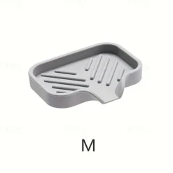 1pc Multipurpose Silicone Sink Organizer - Drainable Soap Dish with Brush and Sponge Holder for Kitchen & Bathroom