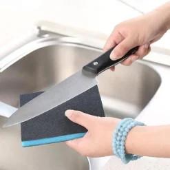 1pc Nanometer Diamond Sand Magic Sponge - The Ultimate Kitchen Cleaning Tool for Stove, Pan, and Knife!
