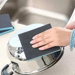 1pc Nanometer Diamond Sand Magic Sponge - The Ultimate Kitchen Cleaning Tool for Stove, Pan, and Knife!