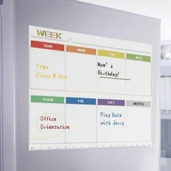 1pc Notes Wallpaper Magnetic Monthly/Weekly/Daily Planner Calendar Table Dry Erase Whiteboard Blackboard Fridge Sticker Message Board Menu