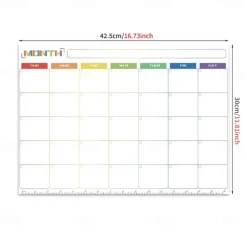 1pc Notes Wallpaper Magnetic Monthly/Weekly/Daily Planner Calendar Table Dry Erase Whiteboard Blackboard Fridge Sticker Message Board Menu