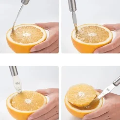 1pc Orange Peeler Tools Stainless Steel Citrus Peel Cutter Citrus Remover Easy Open Lemon Peeler Vegetable Slicer Fruit Tools Kitchen Gadgets