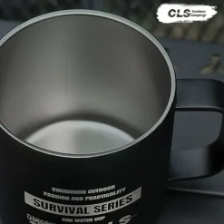 1PC Outdoor 304 Stainless Steel Double-Layer Insulated Cup Keep Drinks Hot or Cold Durable Leak-Proof Travel Mug for Hiking Camping and Outdoor Activities Perfect for Coffee Tea or Water