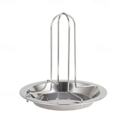 1Pc Outdoor Camping Barbecue and Roast Chicken Rack Portable Stainless Steel Grill Rack for Camping and Picnic Easy to Use and Clean Perfect for Roasting Chicken, Meat, and Vegetables Outdoors